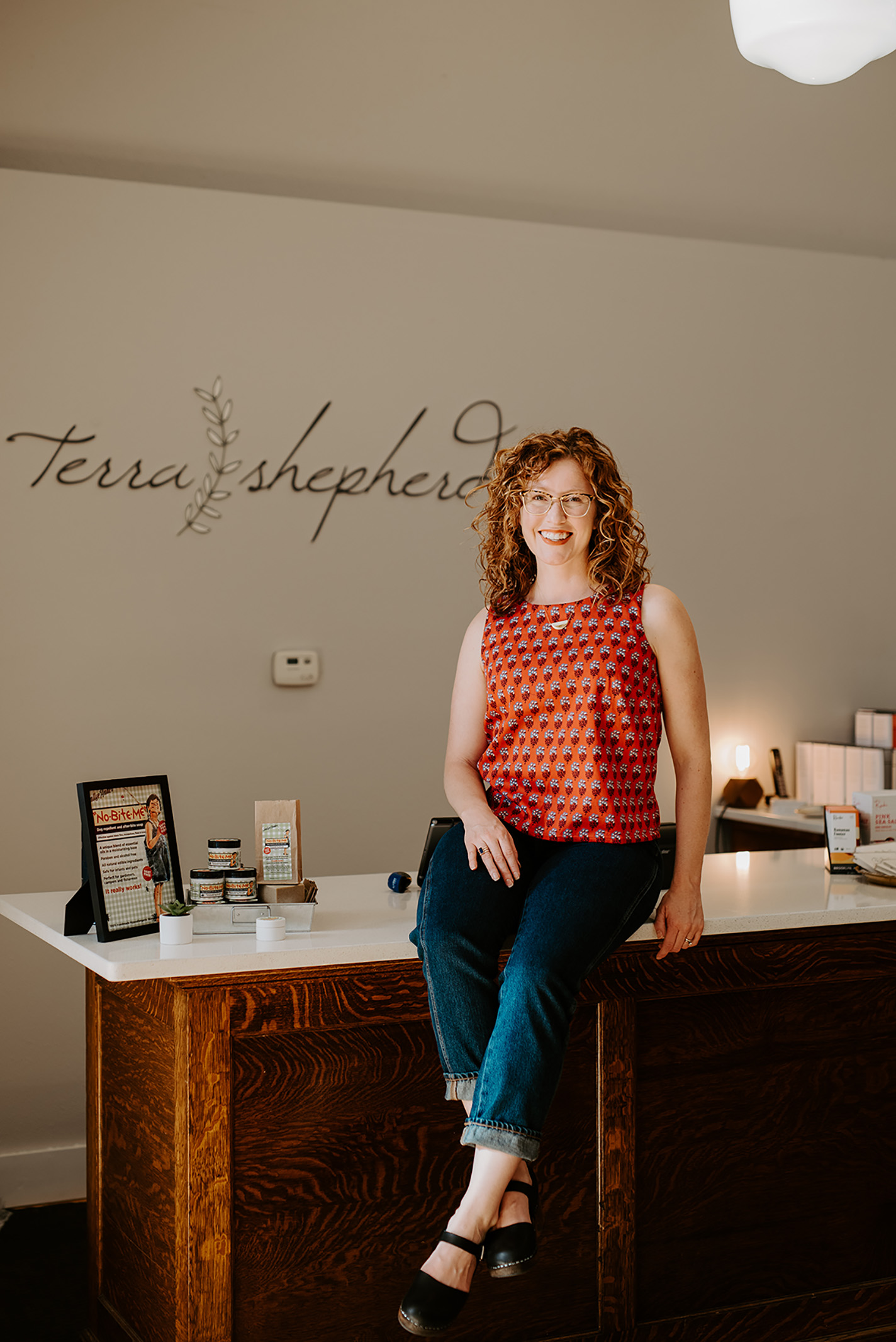 Sara Jamison at her downtown Sioux Falls small business, Terra Shepherd