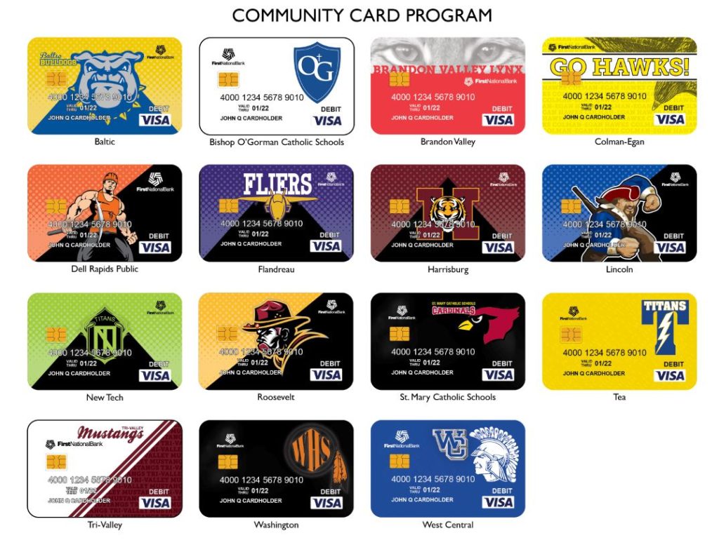 New debit card designs The First National Bank in Sioux Falls