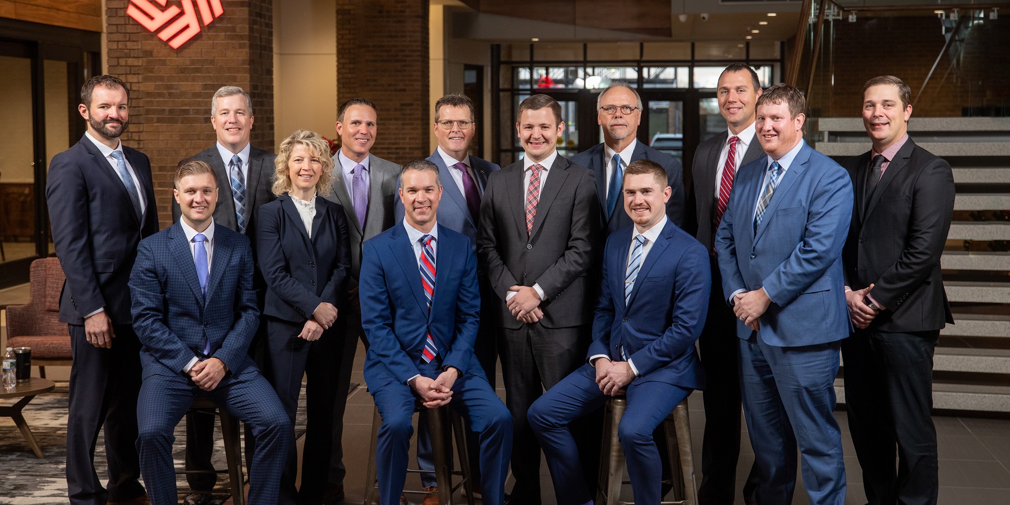 The 13-member Business Banking team of The First National Bank in Sioux Falls.