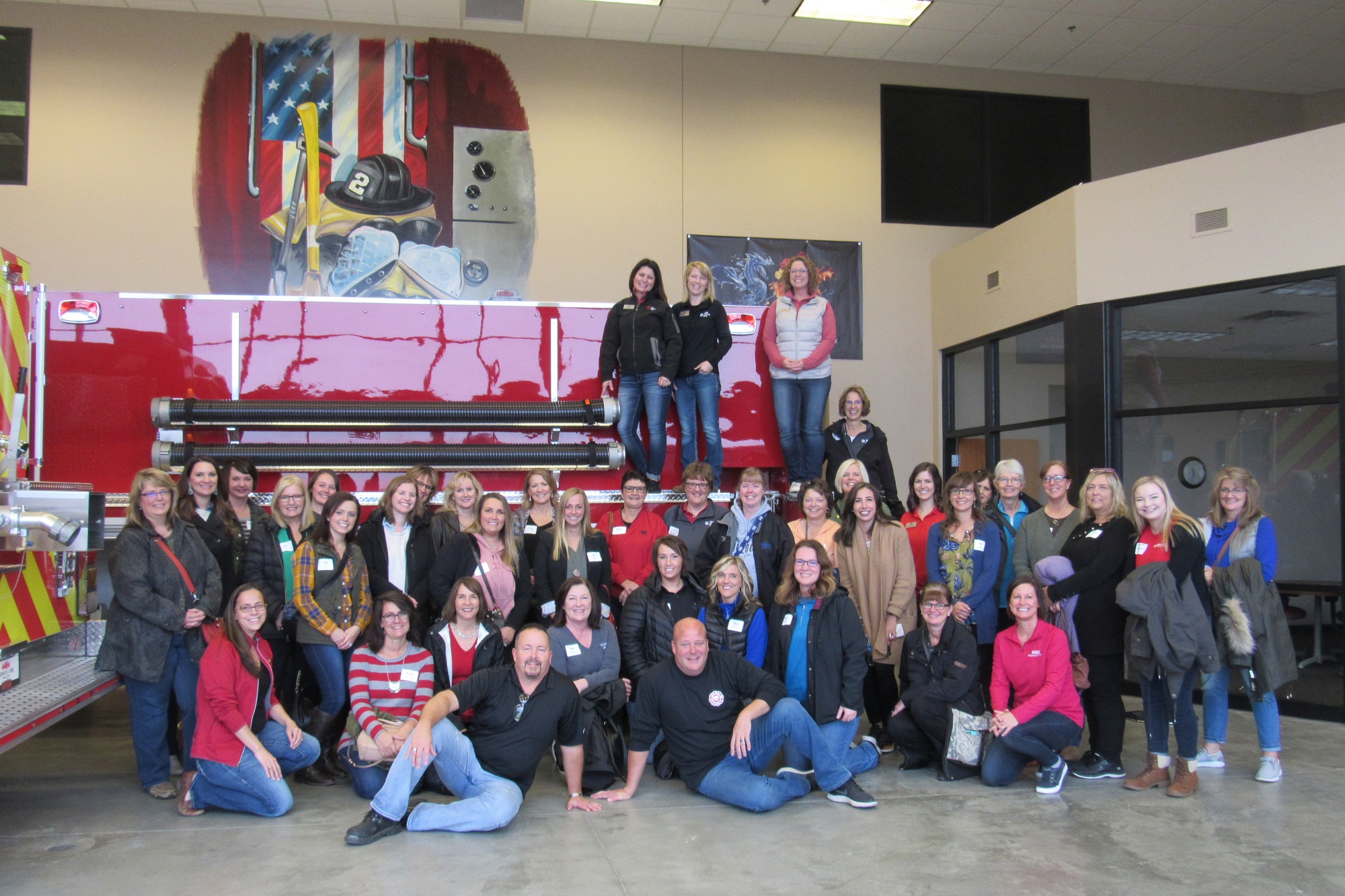 Women in business touring Midwest Fire for the 2018 Ladies Day Event.