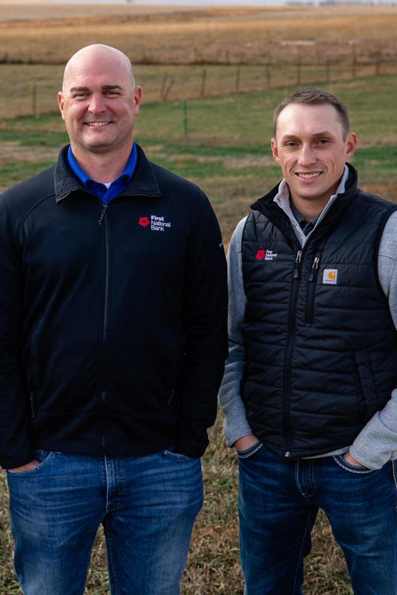 Phil DeGroot and Grant Olson, Ag Banking Team Leads at First National Bank.