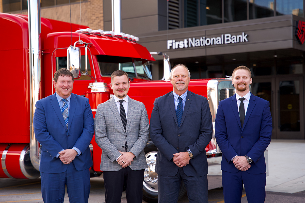 FNB's Benson Road Business Bankers, from left to right: Derek Simonsen, Justin Zandstra, Russ Robers, and Mitch Janssen.