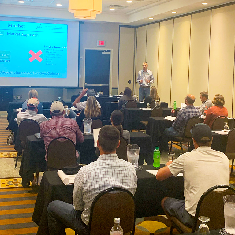 A group of farmers attending the Farmers 'N Bankers program.