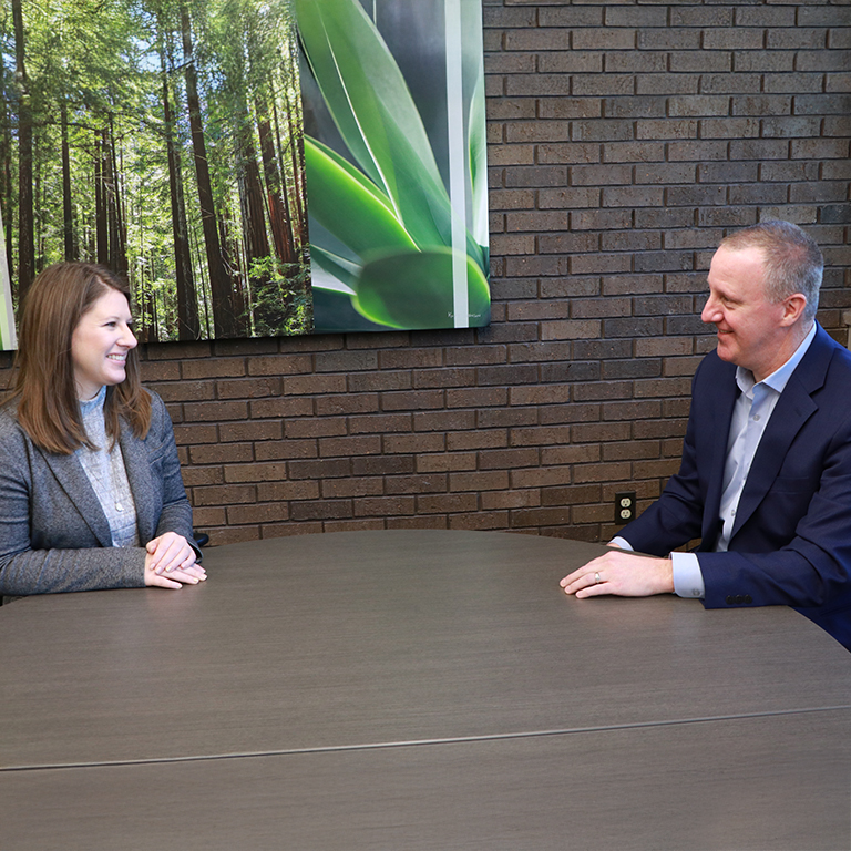 A wealth advisor meeting with a client.