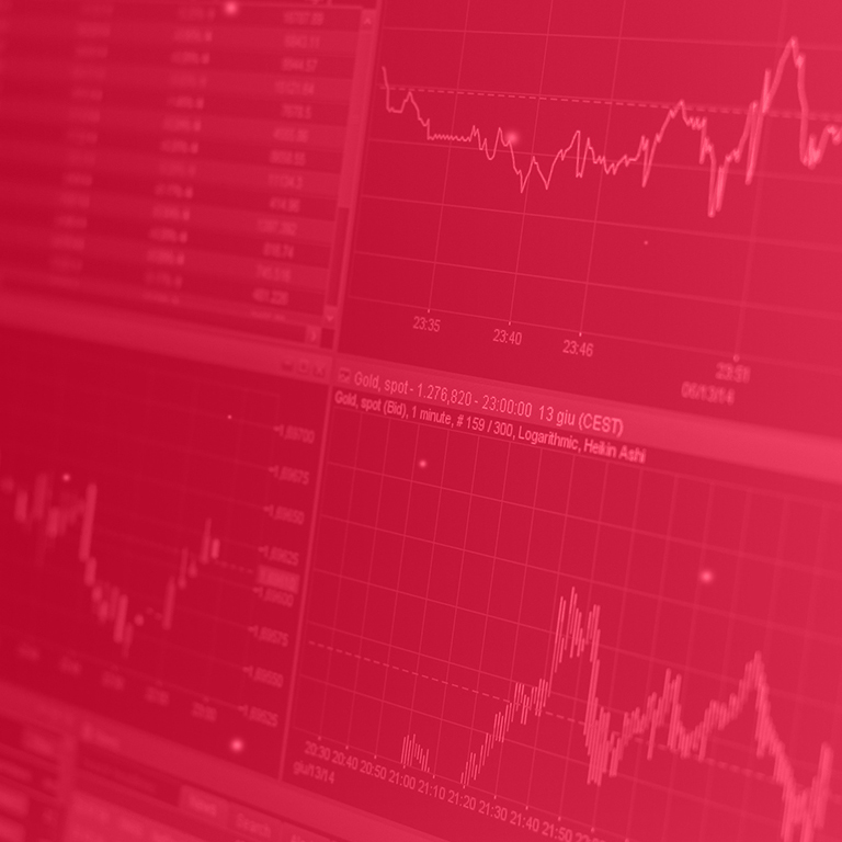 World markets on a computer screen.