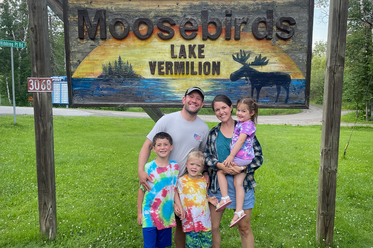 Maggie Groteluschen and family at Lake Vermillion.