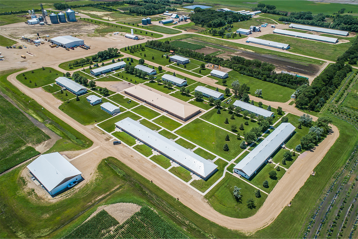 A Hutterite colony in South Dakota.