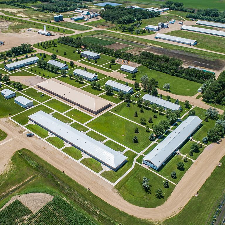 A Hutterite colony in South Dakota.