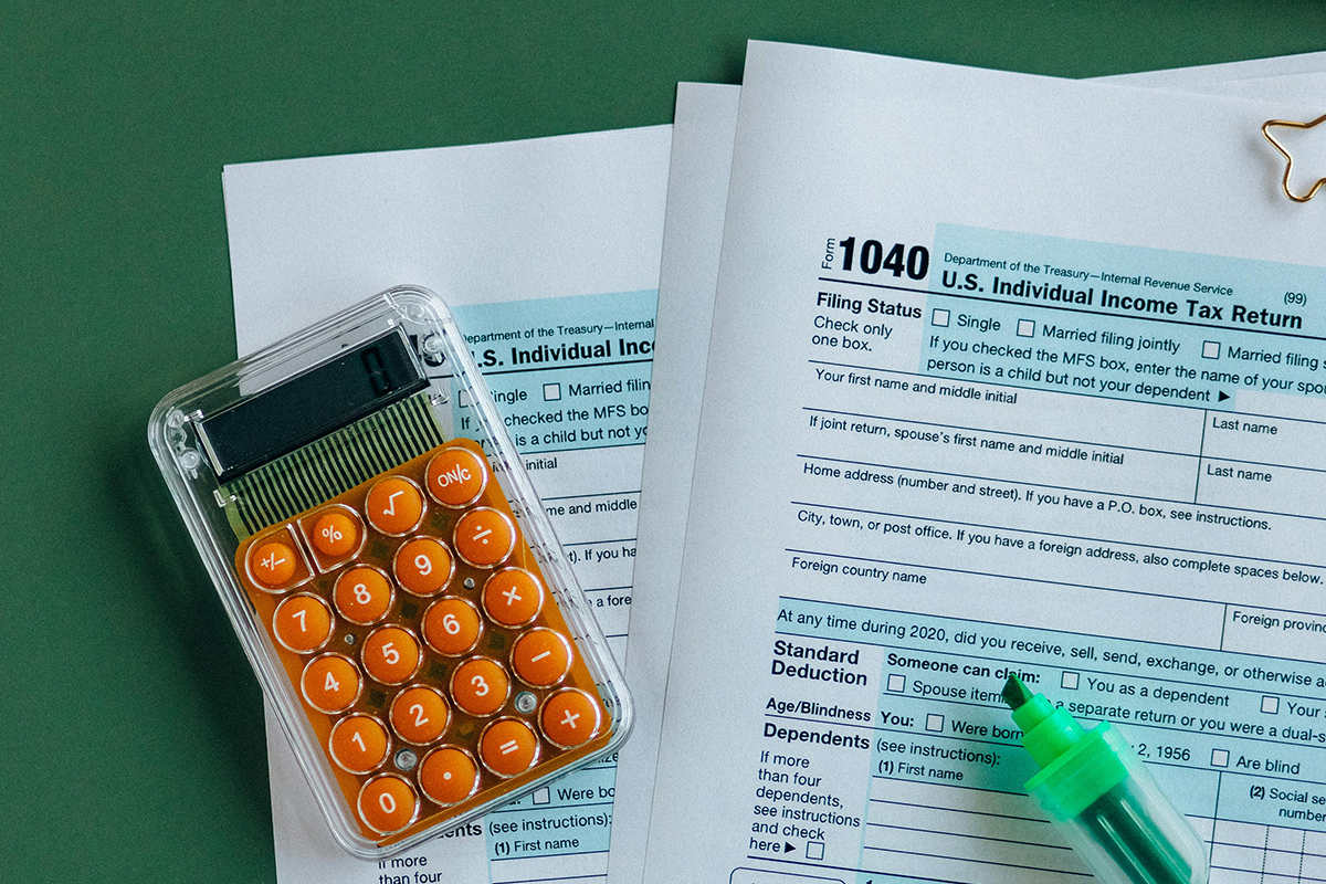 A pile of tax documents.
