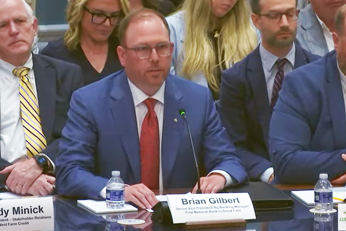 Brian Gilbert testifying before Congress.