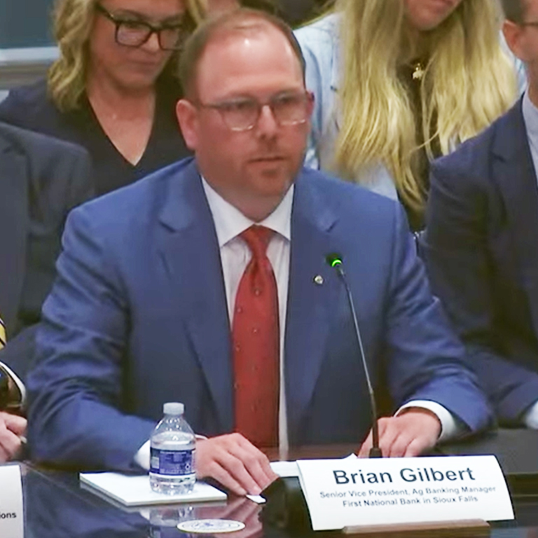 Brian Gilbert testifying before Congress.