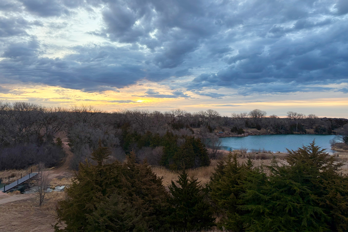 A sunset over the South Dakota landscape.