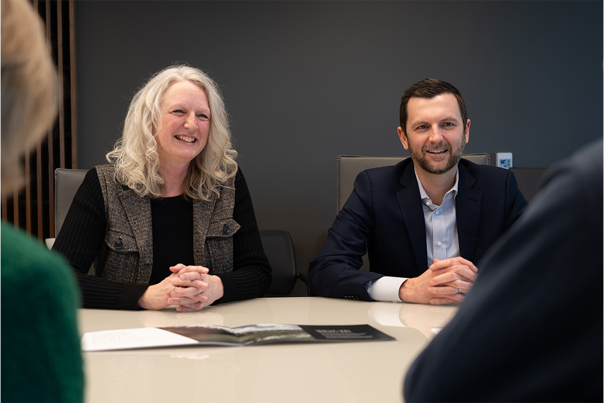 A client meeting at First National Wealth Management.