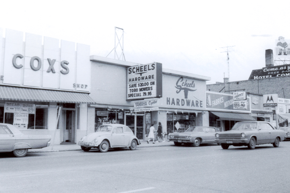 A Scheels Hardware store in 1968.