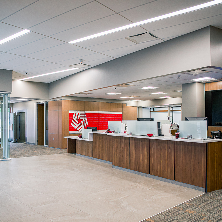 First National Bank's newly remodeled Western Mall branch.