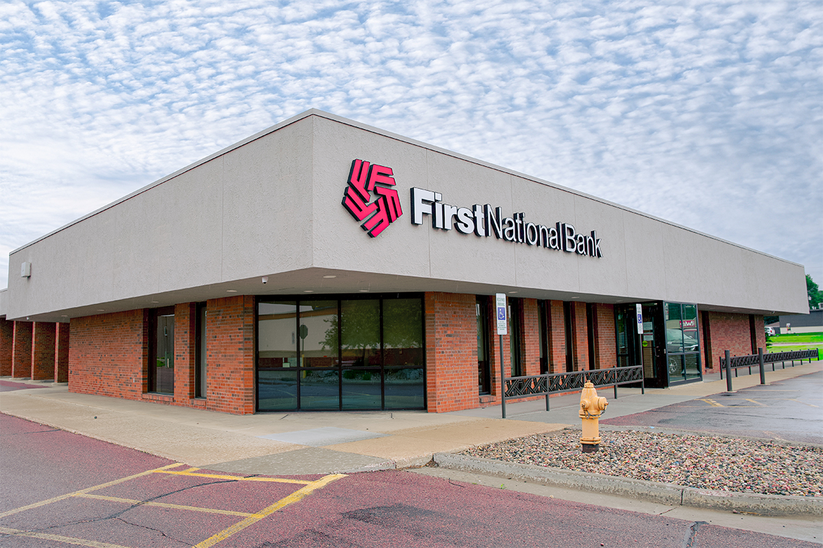 First National Bank's branch located at Western Mall in Sioux Falls.