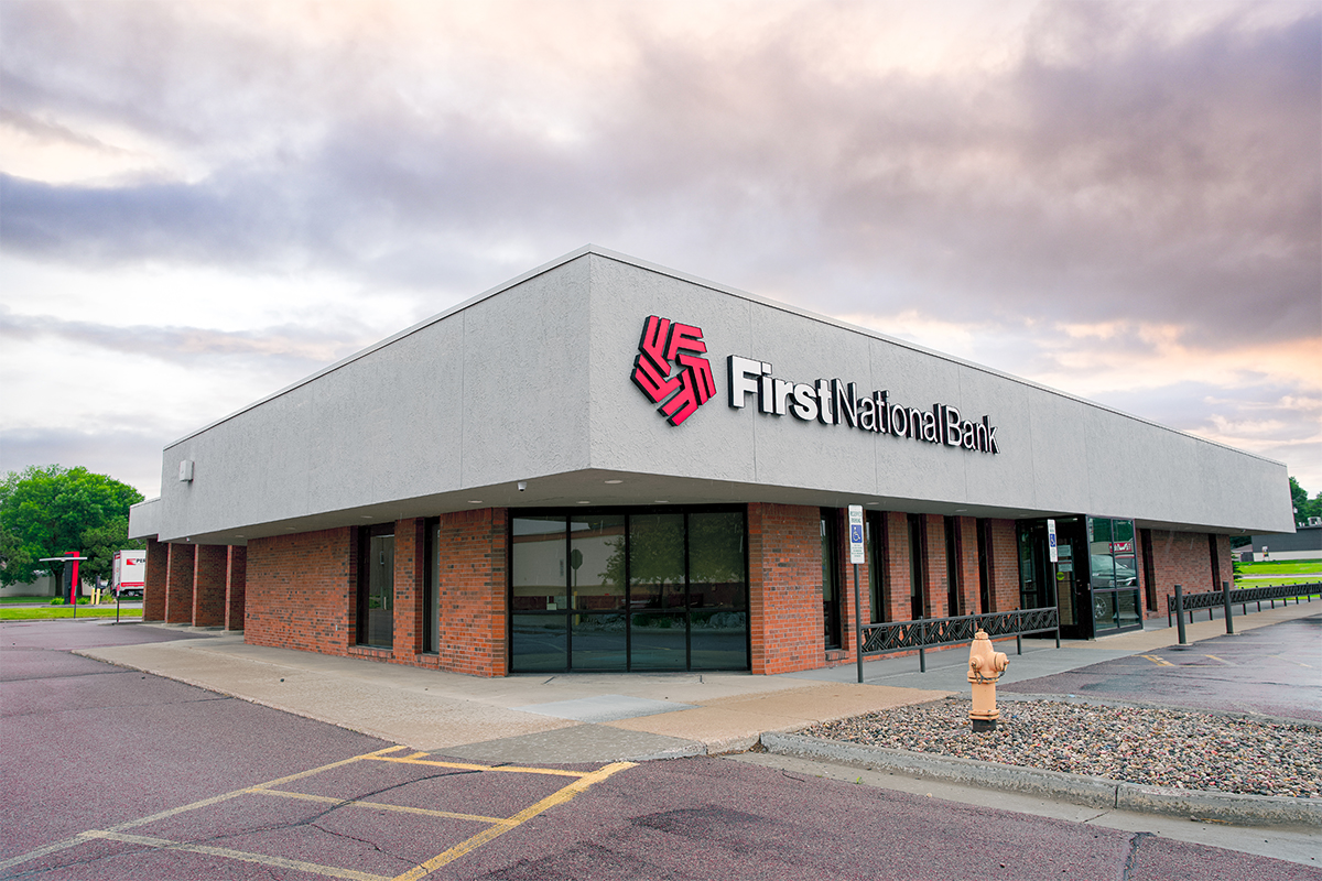 First National Bank's newly remodeled Western Mall branch.