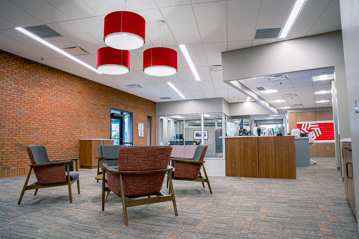 First National Bank's newly remodeled Western Mall branch.