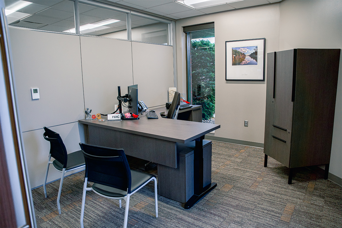 First National Bank's newly remodeled Western Mall branch.
