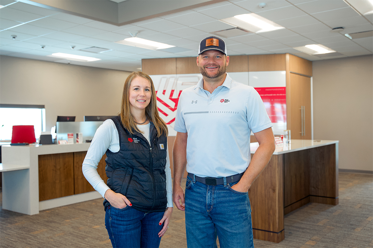 Ag Bankers Jenna Adamson and Todd Van Den Bosch.